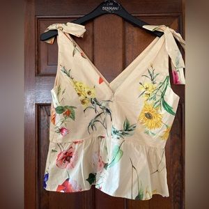 Express 100% cotton peplum shirt.